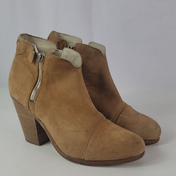 Rag & Bone Neutrals Suede Women's Ankle Boots - Picture 1 of 15